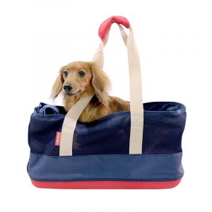 Ibiyaya Pet Tote (For Dachshund) Navy Blue FC1526-D-B