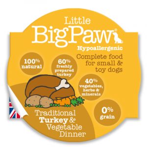 Little Big Paw蒸煮火雞+蔬菜狗餐盒85g LBP-D85T