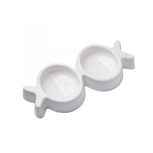U.P Fishkiss cat double-bowl white SD1121BI