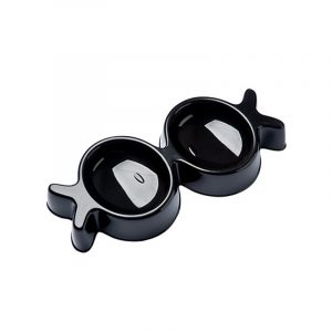 U.P Fishkiss cat double-bowl black SD1121NE