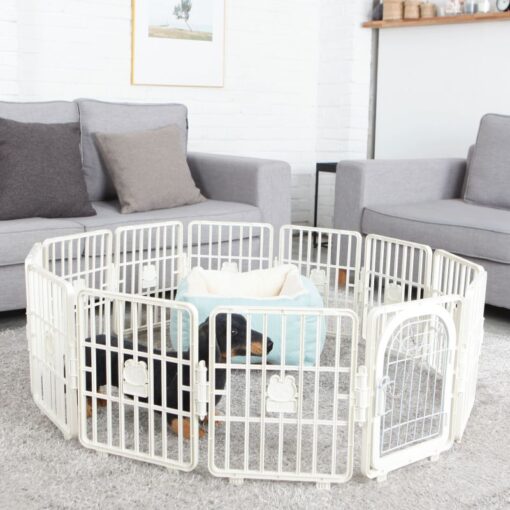 韓國SMART FENCE (Door) -PLASTIC PET FENCE (Ivory) Small