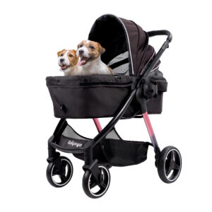 Ibiyaya Retro Luxe Pet Stroller-Prism Black FS2102-BK