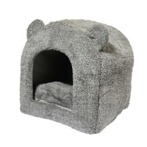 RW GREY TEDDY BEAR CAT BED 03081