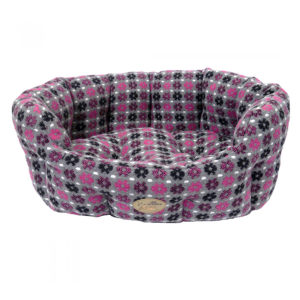 RW Pink/Grey Floral Oval 24 04225