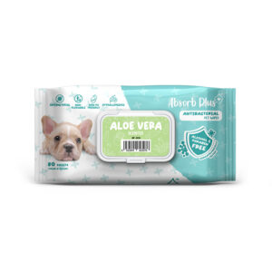 Absorbplus Antibacterial Pet Wipes (Aloe Vera) 80pcs