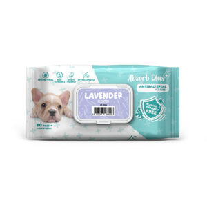 Absorbplus AntiBacterial Pet Wipes (Lavender) 80pcs