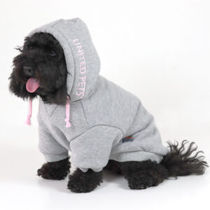 UP Bull Dog's Cotton Hoodie Size 26 Grey & Pink UPBU1926GR