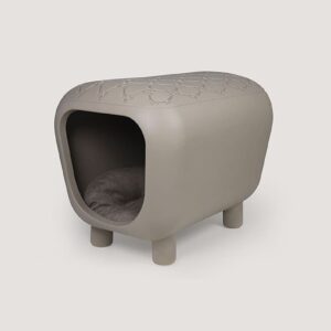 PANCUCCIA - Bench/Nest for dog and cats with  inner pillow Dove Grey MADE IN ITALY