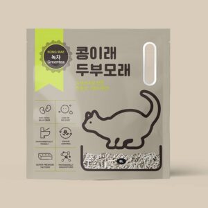 Kong Irae Ultra Clumping Tofu Cat Litter - Green Tea 8L