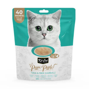 Kit Cat Purr Puree Tuna & Fiber (Hairball) 600g 15gx40