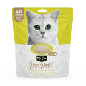 Kit Cat Purr Puree Chicken & Fiber (Hairball) 600g 15gx40