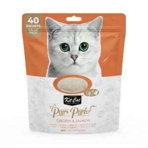 Kit Cat Purr Puree Chicken & Salmon 600g 15gx40