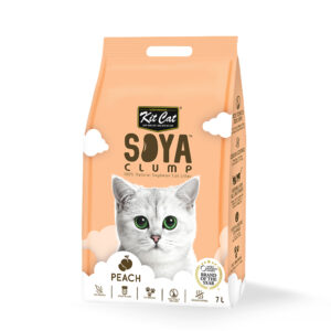 Kit Cat Soya Clump Soybean Litter - Peach 7L
